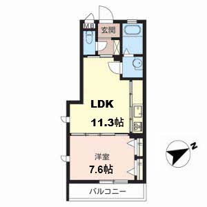 シャーメゾンアプローズ 0203号室