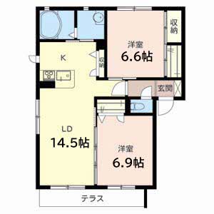 シャーメゾン朝日が丘 0101号室