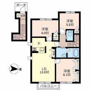 シャーメゾン仁豊野Ⅱ 0203号室