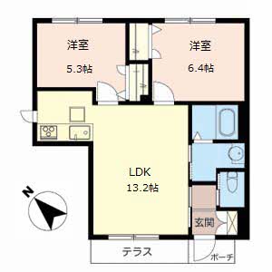 シエル・ブルー D101号室