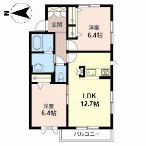 シャーメゾン竹城庵 0201号室