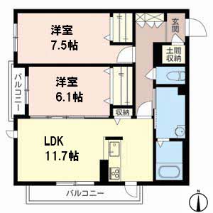 メイプルコート菅原 0202号室