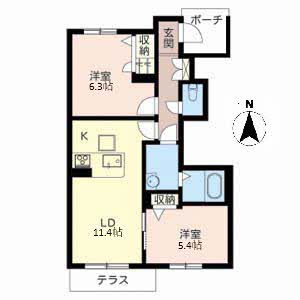 シュシュ　しらかし 0102号室