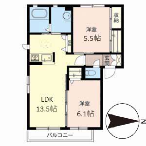 シャーメゾンうぐいす台 0205号室