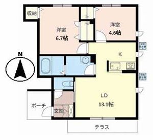 シャーメゾン燦燦川西 B102号室