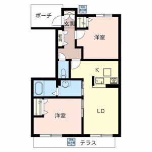 シャーメゾン紀寺Ａ・Ｂ B102号室