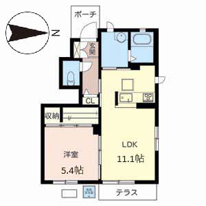 シャーメゾン比永城 0102号室