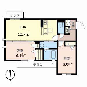 シャーメゾン拓 0102号室