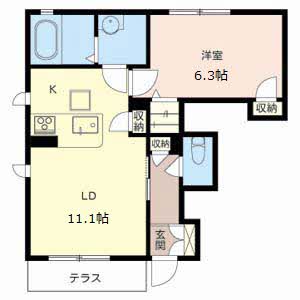 Ｒａｆｆｉｎｅ　Ｃｏｕｒｔ 0101号室