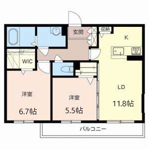 シャーメゾンエリーナ　くずは 0202号室
