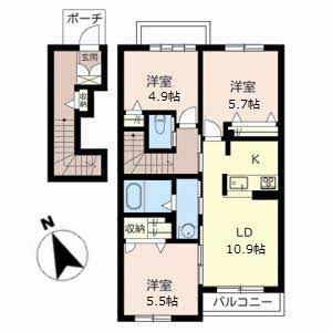 フォレスト８８４ 0202号室