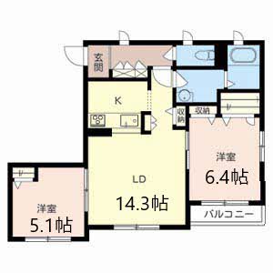 クレセントⅡ 0201号室