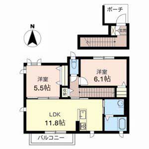 シャーメゾン斑鳩 0201号室