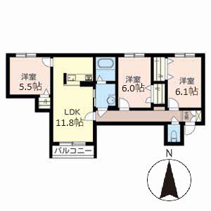 かのん梅ケ畑 0207号室