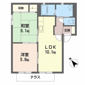 リビエール綾園壱番館、弐番館、参番館 1101号室
