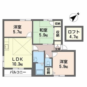 グリーンタウン國本Ｅ棟 0201号室