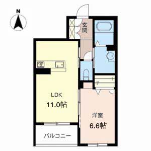 Ｃａｌｍｅ　ａｌｌｅｙ 0203号室