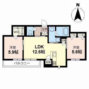 シャーメゾンＳＵＮＢＡＹ 0202号室