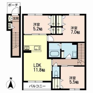 シャーメゾン刑部 0202号室