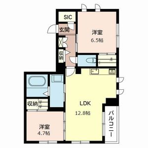 シャーメゾン矢部Ⅱ 0201号室