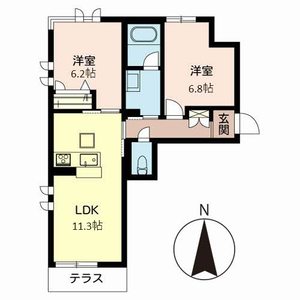クレアール吉祥院Ⅱ 0107号室