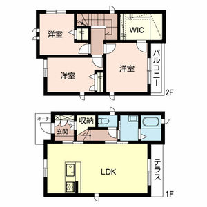 五軒邸戸建貸家　Ｂ号-2