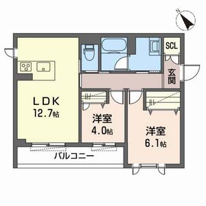 シャーメゾン西朱雀 0201号室