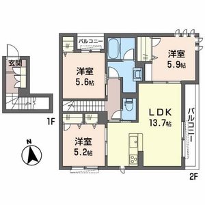 シャーメゾン　陽 0201号室
