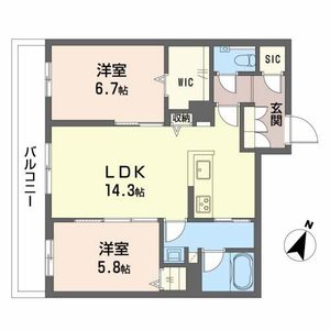 シャーメゾンガーデンズ芦屋翠ヶ丘 0302号室