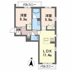 マイルストーンＮ山陵 0301号室
