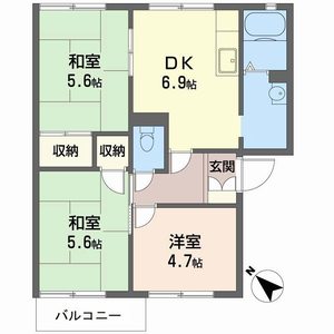 ガーデンハイツ緑ケ丘Ｃ，Ｄ C203号室
