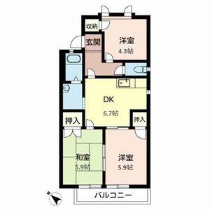 ガーデンハイツ緑ケ丘Ｃ，Ｄ D201号室