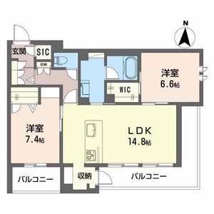 Ｋ’ｓガーデン　江坂0202号室_間取り画像