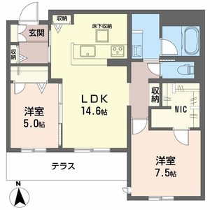 フレシア天王寺0105号室_間取り画像