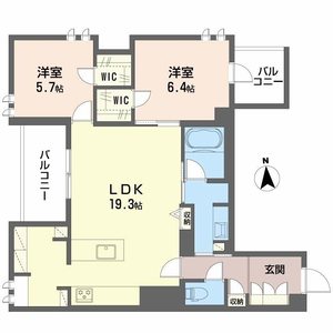 フレシア天王寺0201号室_間取り画像