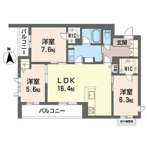 フレシア天王寺0202号室_間取り画像