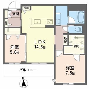 フレシア天王寺0205号室_間取り画像