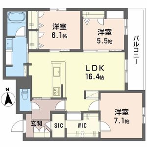 フレシア天王寺0207号室_間取り画像