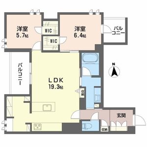 フレシア天王寺0301号室_間取り画像