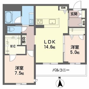 フレシア天王寺0303号室_間取り画像