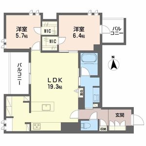 フレシア天王寺0401号室_間取り画像