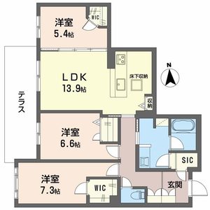 フレシア天王寺 0110号室