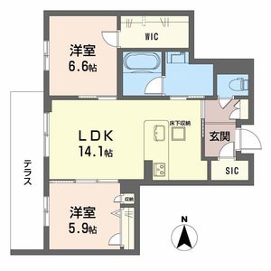 プラート　キアリノ0106号室_間取り画像