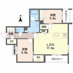 レジデンス三条宮前0205号室_間取り画像