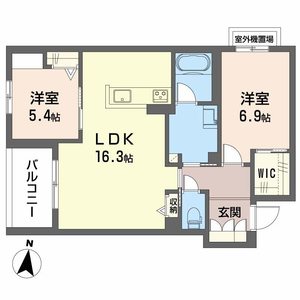シャーメゾン　レソール0203号室_間取り画像