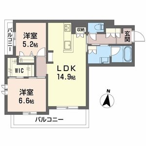 シャーメゾン　レソール0305号室_間取り画像