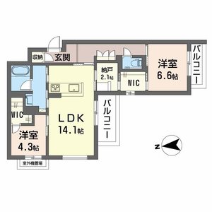 シャーメゾン　ケー0202号室_間取り画像