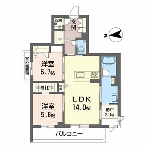 シャーメゾン　ケー0203号室_間取り画像