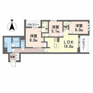 エクレール　ヴェール　シャーメゾン西院 0201号室