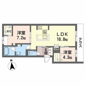 シャーメゾン　クロワール0101号室_間取り画像